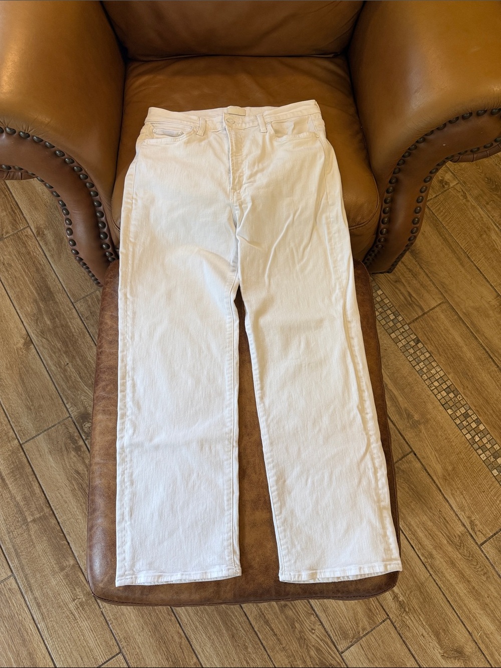 Mother Denim The Rambler Zip Ankle Jeans sz 31 Fairest Of Them All White - Picture 2 of 10